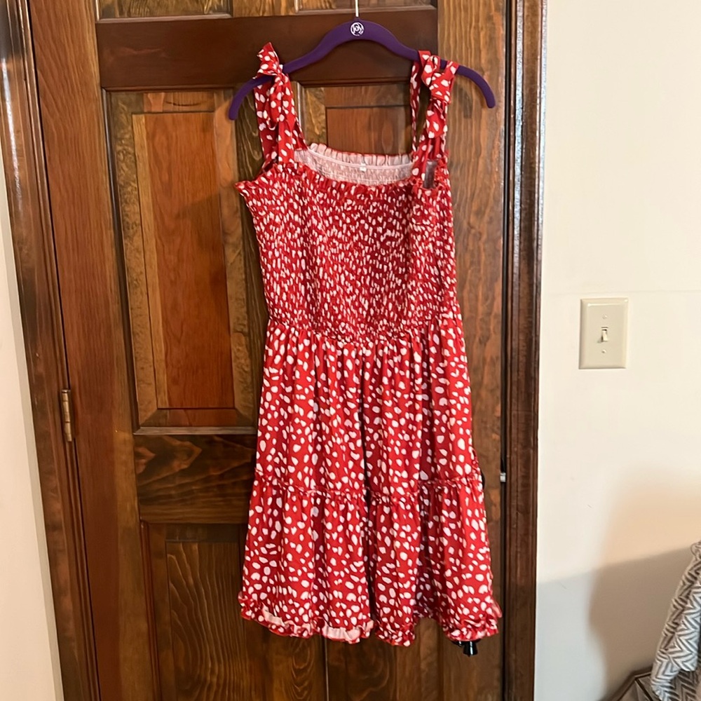 Amazon tie strap dot dress